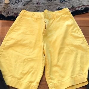 Yellow khaki shorts